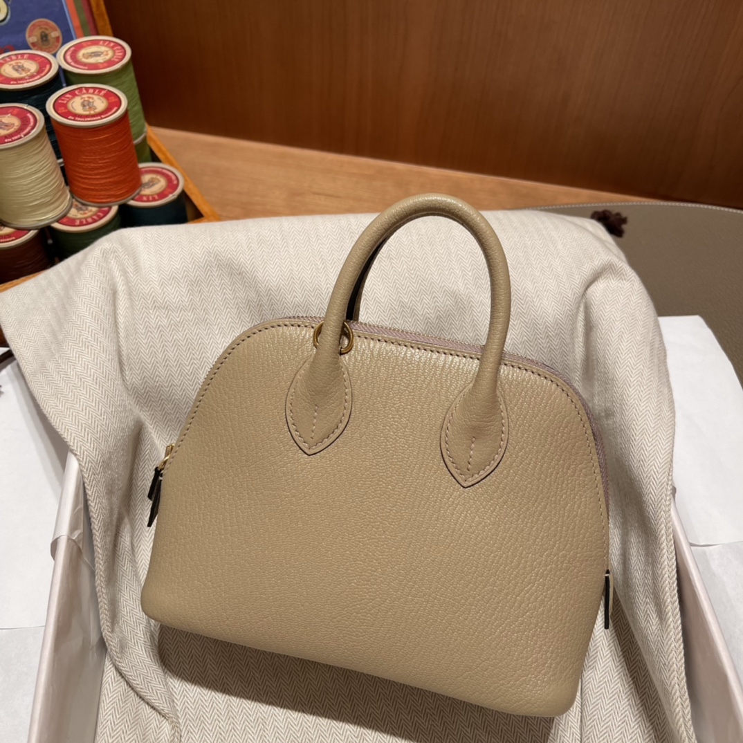 에르메스 미니 볼리드18 트렌치 금장 염소가죽